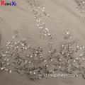 Hot Selling Glitter Fabric lace patch fabric